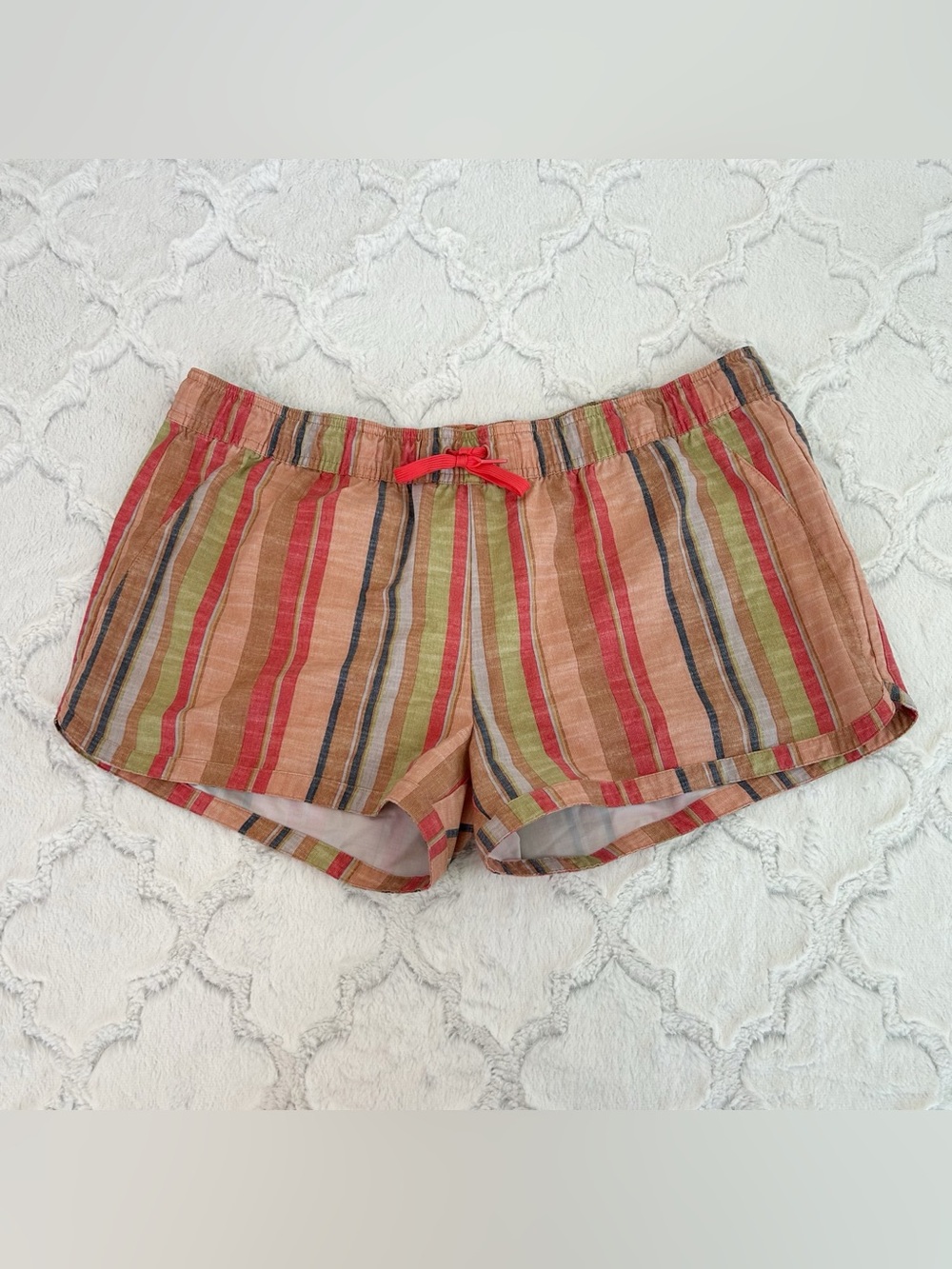 Prana Striped Swim Board Shorts Size XL Sporty Beach Summer